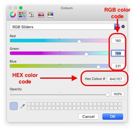 RGB and HEX codes in PowerPoint