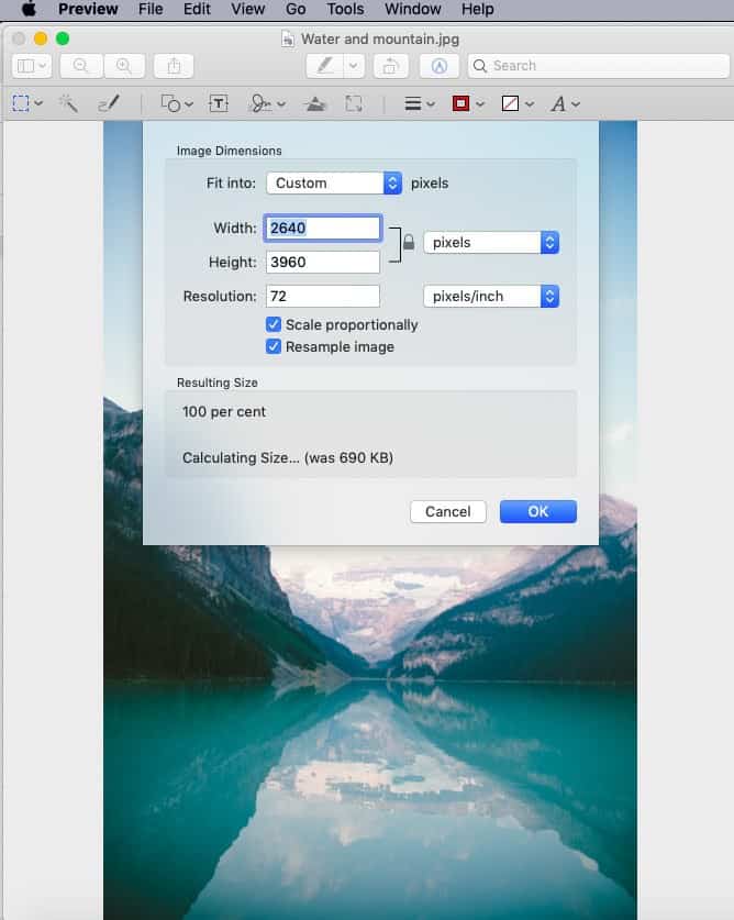 How to resize images on Mac
